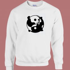 Yin Yang Panda And Orca 80s Sweatshirt