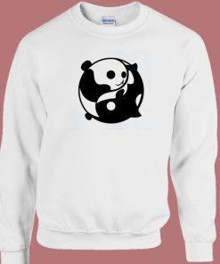 Yin Yang Panda And Orca 80s Sweatshirt