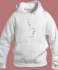 Abstract Face Graphic Hoodie Style