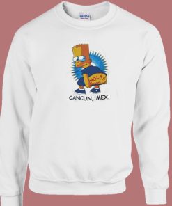 Bart Simpson Cancun Mexico 80s Sweatshirt