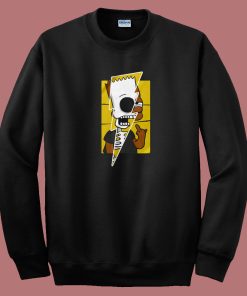 Bart Simpson Thunder Struck 80s Sweatshirt