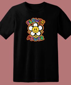 Flower Hippie Power 80s T Shirt Style
