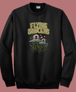 Flying Saucers Funny 80s Sweatshirt