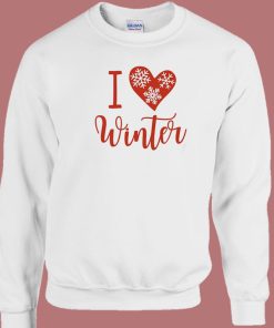 I Love Winter 80s Sweatshirt