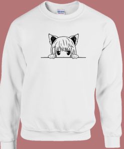 Kids Anime Cat Girl 80s Sweatshirt