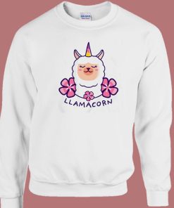 Llama Unicorn Funny 80s Sweatshirt