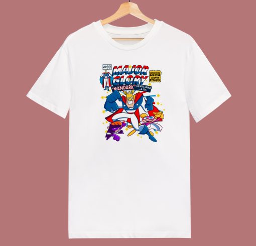 Major Glory Comic 80s T Shirt Style