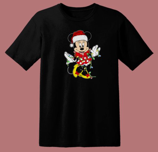 Minnie Disney Santa Claus Light 80s T Shirt Style