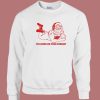 Naughty Santa Claus Laying 80s Sweatshirt
