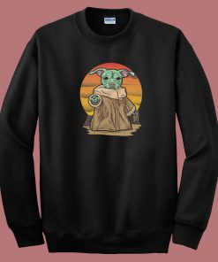 Pit Bull Baby Yoda 80s Sweatshirt