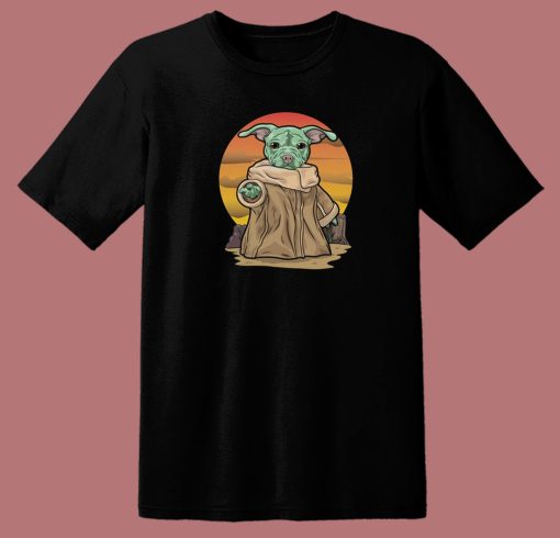 Pit Bull Baby Yoda 80s T Shirt Style