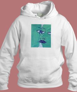 Two Green Faces Vintage Hoodie Style