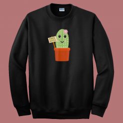 Cactus Free Hugs Funny 80s Sweatshirt