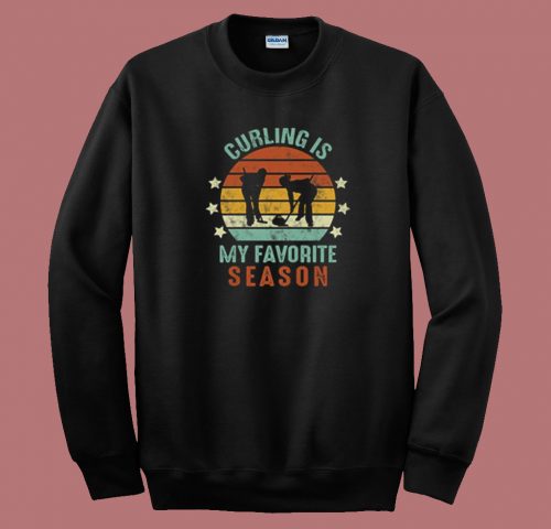 Curling Is My Favorite Vintage 80s Sweatshirt