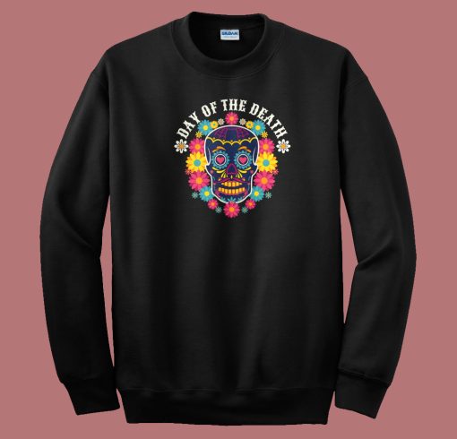 Day Of The Dead Sugar Skull 80s Sweatshirt