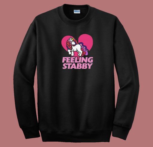 Feeling Stabby Unicorn 80s Sweatshirt