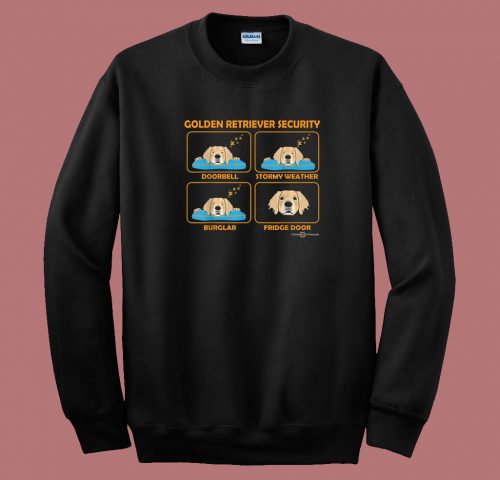 Golden Retriever Security Funny 80s Sweatshirt