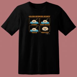 Golden Retriever Security Funny 80s T Shirt Style