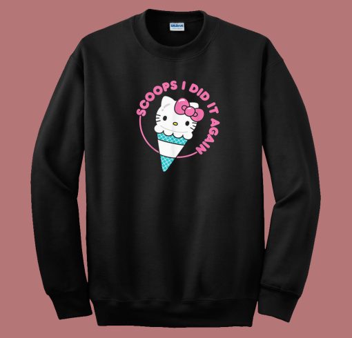 Hello Kitty Scoops I Did It Again 80s Sweatshirt