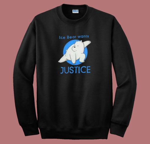 Ice Bear Wants Justice 80s Sweatshirt