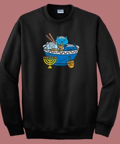 Jewish Cats Ramen Funny 80s Sweatshirt