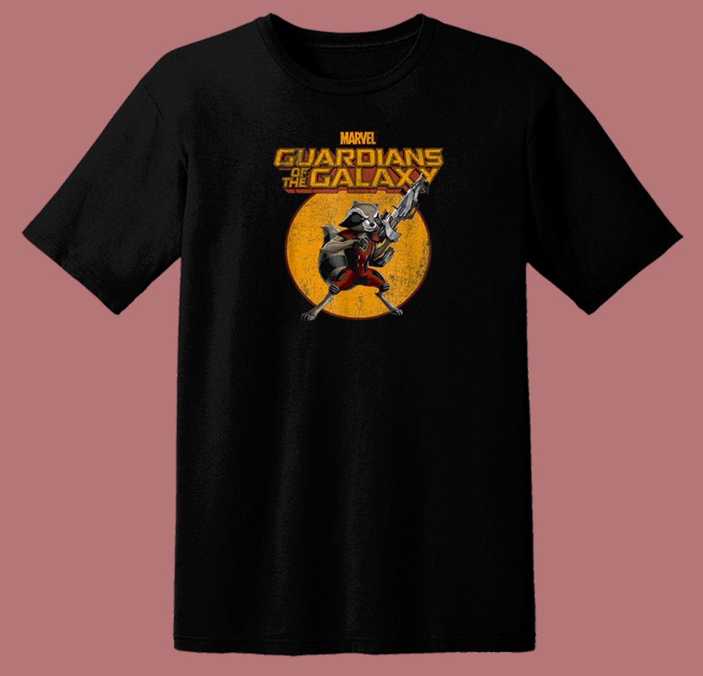 Marvel Rocket Guardians 80s T Shirt Style
