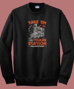 The Train Station Yellowstone 80s Sweatshirt