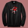Valentines Day Heart Holding Lacrosse 80s Sweatshirt