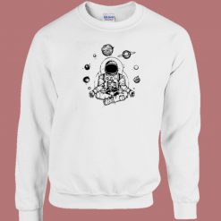 Astronaut Zen Yoga Spiritual Space 80s Sweatshirt
