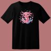 Kawaii Axolotl Strawberry Milkshake 80s T Shirt Style