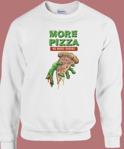 More Pizza No More Brains Retro 80s Sweatshirt