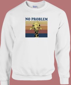 No Problem Funny Giraffe Vintage 80s Sweatshirt