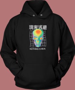 Nothing Is Real Kanji Skull Graphic Hoodie Style