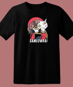 Sameowrai Anime Funny 80s T Shirt Style