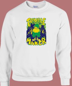 Trouble Maker Graphic 80s Sweatshirt