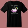 Unicorn Like To Stay In Bed 80s T Shirt Style