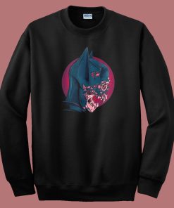 Dead Bat Head Graphic 80s Sweatshirt