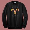 Floral Zodiac Sign Aries 80s Sweatshirt
