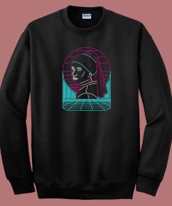 Girl With A Neon Earring 80s Sweatshirt