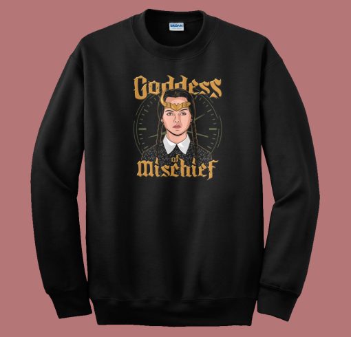Goddess Of Mischief Graphic 80s Sweatshirt