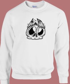 Horns Skull Psycho 80s Sweatshirt