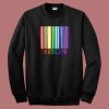 Rainbow Pride Priceless Barcode 80s Sweatshirt
