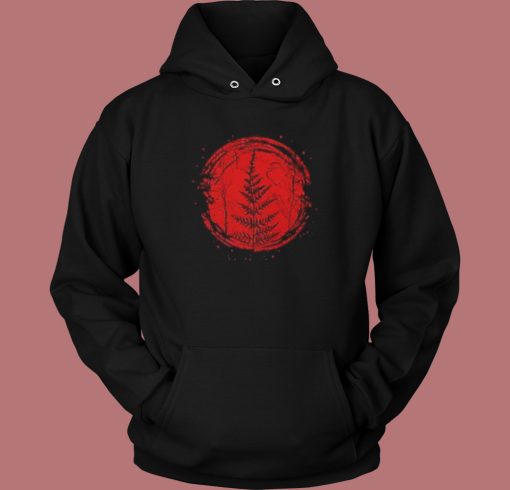 Red Moon Fern Graphic Hoodie Style