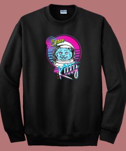 Space Kitty Astronaut 80s Sweatshirt
