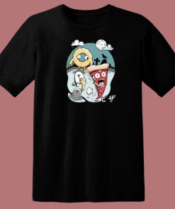 Spooky Night Pizza Funny 80s T Shirt Style