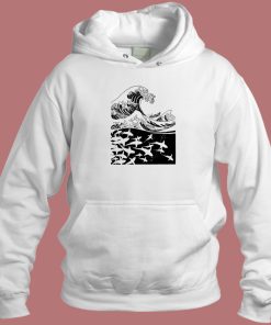 Wave Of Sharks Graphic Hoodie Style