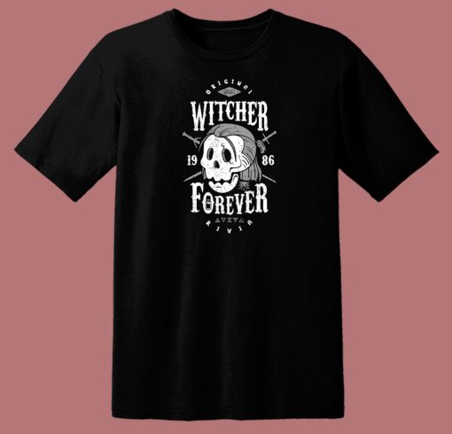 Witcher Forever Skull 80s T Shirt Style