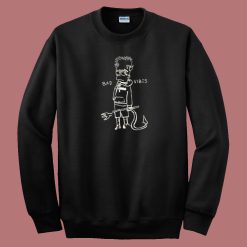 Bad Vibes Bart Simpson 80s Sweatshirt