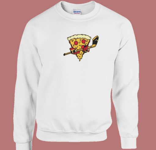 Pizza Ice Hockey Funny Sweatshirt On Sale
