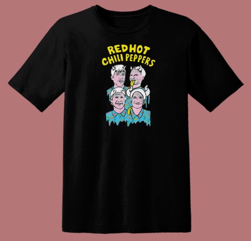 Red Hot Chili Peppers Illustrated 80s T Shirt Style
